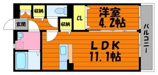 エヌスタイル【102号室】の間取り