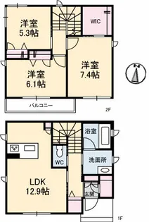 シャーメゾン奈良津【A号室】の間取り