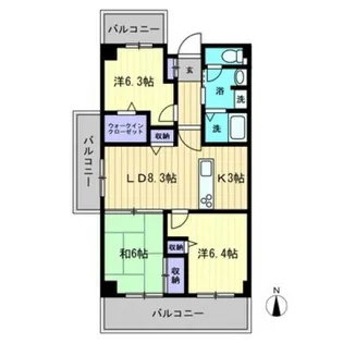 ホーフ パルク【4階】の間取り