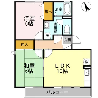 グランツ松島B【1階】の間取り