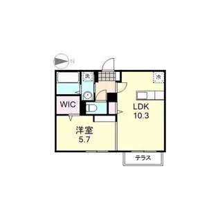オアゾ北畝【102号室】の間取り
