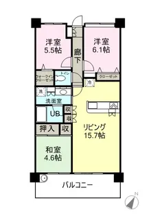 ポレスター東尾道駅前【1202号室】の間取り