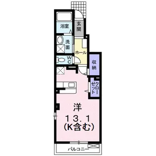 ローレル倉敷A【1階】の間取り