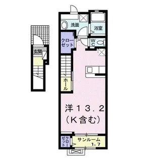 アクアリザイア【2階】の間取り