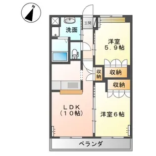 コンフォース六条院【1階】の間取り