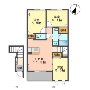 BELL CREST【2階】の間取り