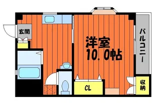 グランディ鶴形【301号室】の間取り