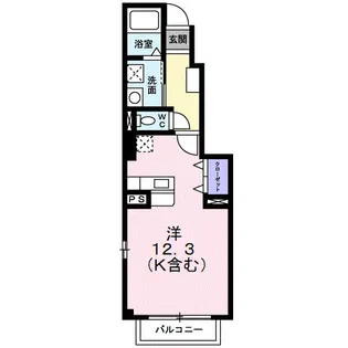 メロウ グローブE【1階】の間取り