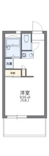 レオパレス栗林【2階】の間取り
