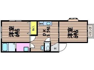 NTYコーポ【203号室】の間取り