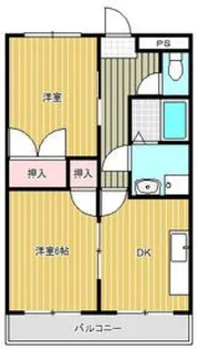 マンション吉野【203号室】の間取り