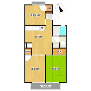 セジュール岡部【2階】の間取り