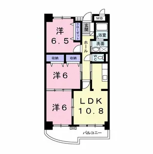 グランデ・ルミエール【1階】の間取り