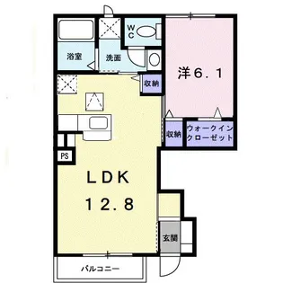 リバーサイド本山 A【1階】の間取り
