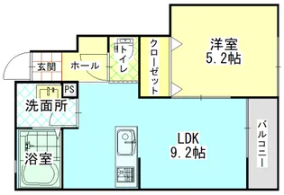 フォレスト庭瀬【1階】の間取り