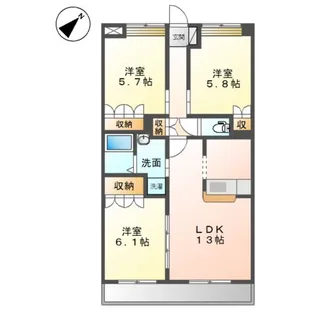 ボンヌール ラパン【2階】の間取り
