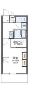レオパレスM&K【208号室】の間取り