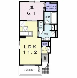 エレガント フランB【1階】の間取り