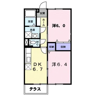 メゾン掛樋【1階】の間取り