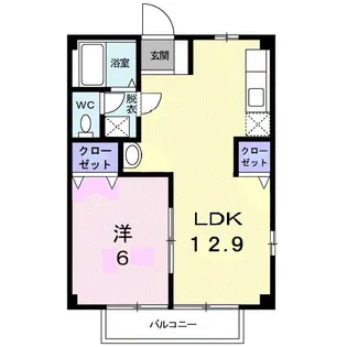 ハイツグリーンスカイ【1階】の間取り