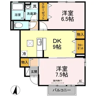 アンソレーヌ C棟【1階】の間取り