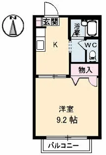 シャーメゾン花ノ宮【2階】の間取り