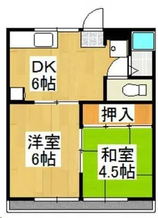 五木コーポ【202号室】の間取り