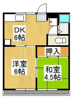 五木コーポ【202号室】の間取り