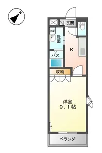 コーポJIN【1階】の間取り
