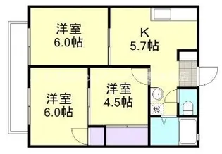 サンシティーナカノB棟【202号室】の間取り