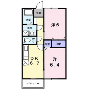 ブライトプラッツA【2階】の間取り