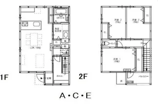 メゾンクレスト神辺川北【A号室】の間取り