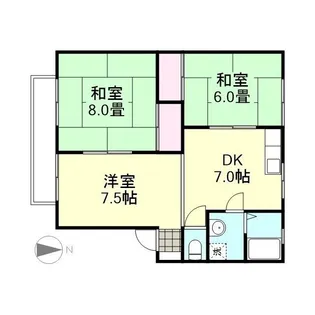 ロイヤルハイネスD【102号室】の間取り