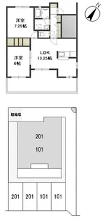 エトワール大福【1階】の間取り