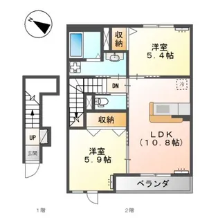 グランジェロ【2階】の間取り