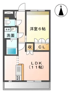 グランディール・フローラ【1階】の間取り