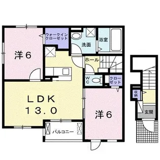 サニーかずらわら【2階】の間取り