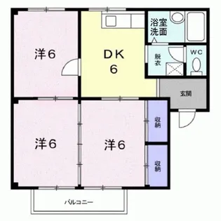 シティハイツ薫風【2階】の間取り