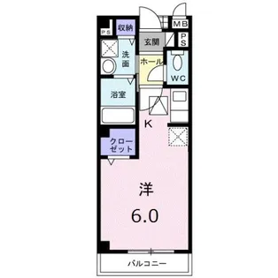 ホワイト・リバー【1階】の間取り