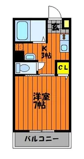 STELLA BASE【203号室】の間取り