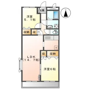 ルーエ 木太Ⅰ【1階】の間取り