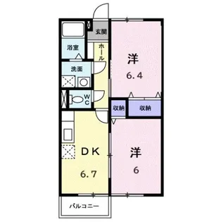 ベルシティクラウン【1階】の間取り