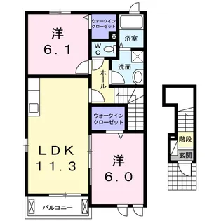 ニューコスモス【2階】の間取り