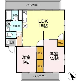 オリヴィエ東川口【2階】の間取り