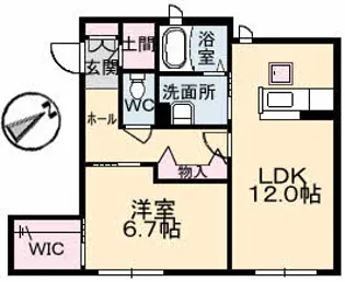 アッヴェニーレ A棟【101号室】の間取り