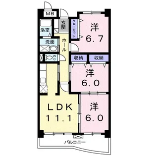 ジュンサンライト【2階】の間取り