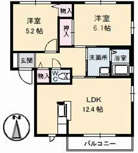 グランカーサ B棟【1階】の間取り