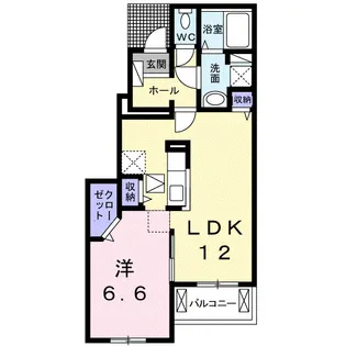 クラール元山E【1階】の間取り