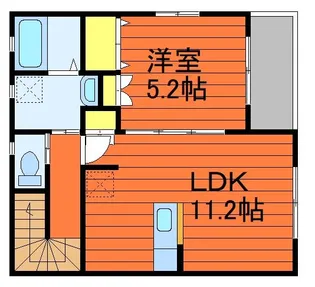Re-LifeⅢ【201号室】の間取り