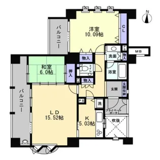 グランドメゾン丸之内【1001号室】の間取り